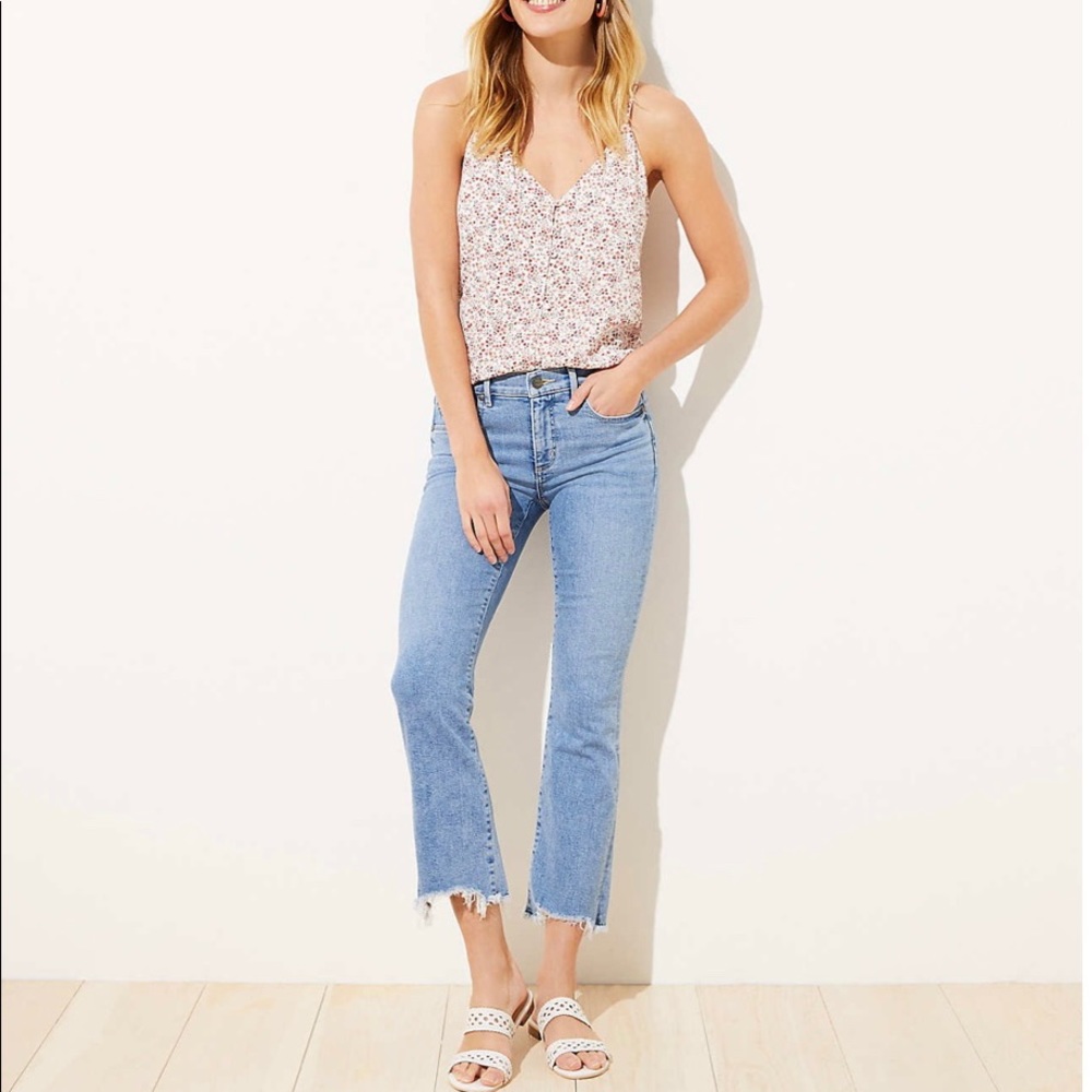 NWT Curvy Slim high waist flare crop jeans